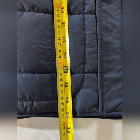 Banana Republic Mens Size M Puffer Vest Blue Full Zip Snap Pocket Quilted - Picture 2 of 8